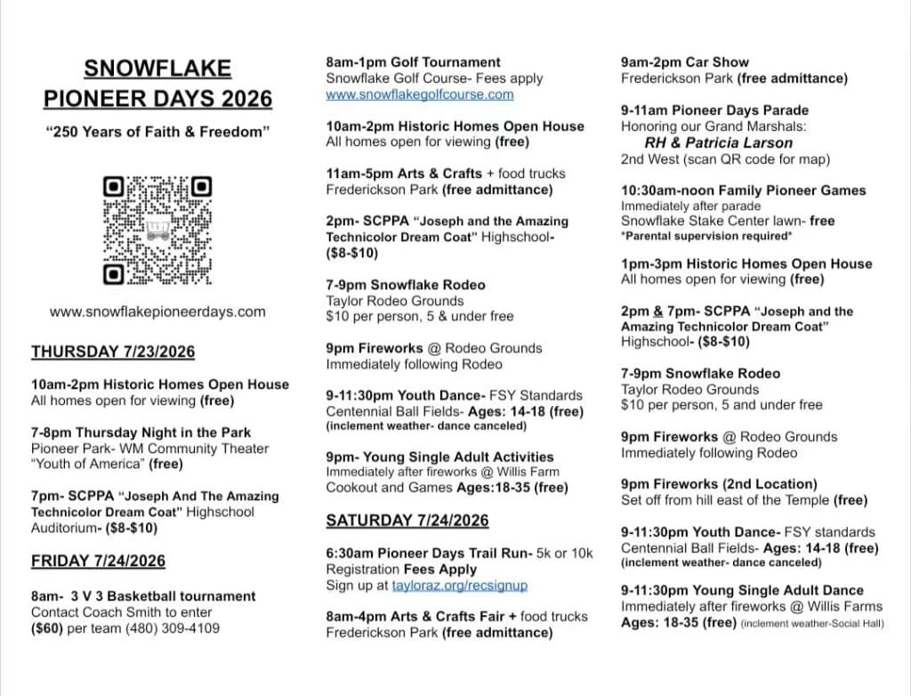 Snowflake Pioneer Days