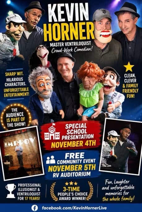 Kevin Horner - Comedy - Master Ventriloquist - Round Valley Auditorium
