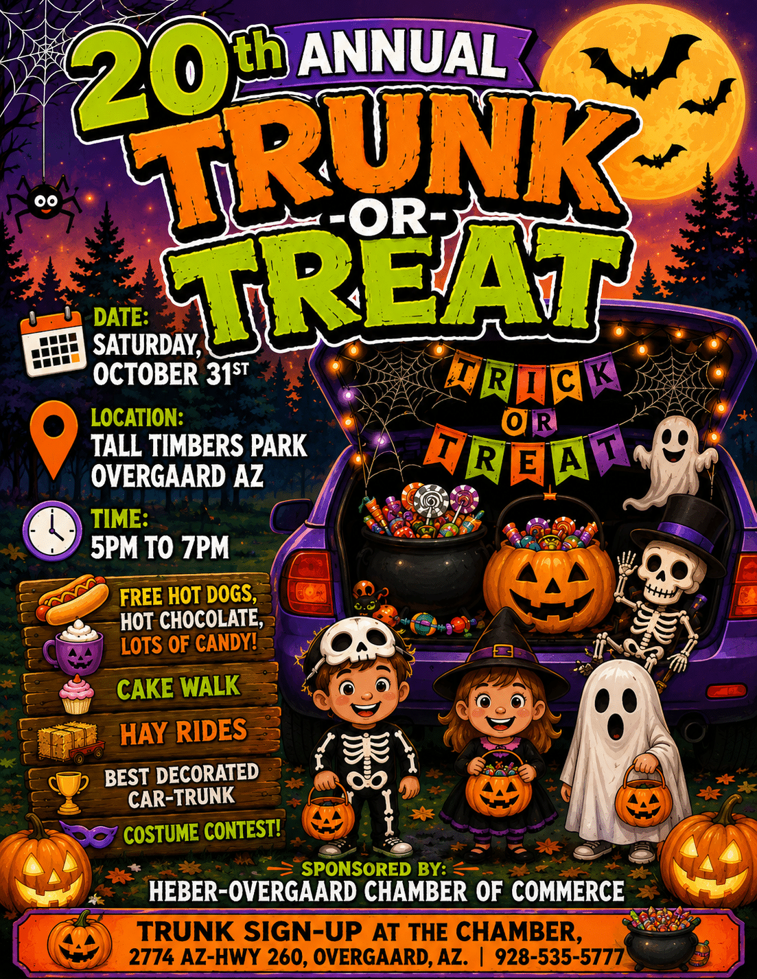 Trunk-or-Treat at Tall Timbers Park in Overgaard, Arizona